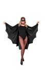 Zwarte Vleermuis Cape Voor Dames Halloween
