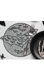 Zwarte vleermuis placemat 40 cm halloween