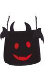 Zwarte vleermuis snoepemmer 25 cm halloween