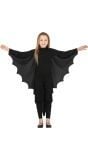 Zwarte vleermuis vleugels cape kind halloween