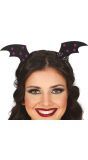 Zwarte vleermuis vleugels haarband halloween