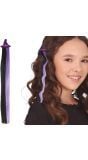 Zwart/Paarse Hair Extension Clip Heksenhoed 40 Cm Halloween