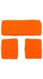 Zweetbanden set oranje