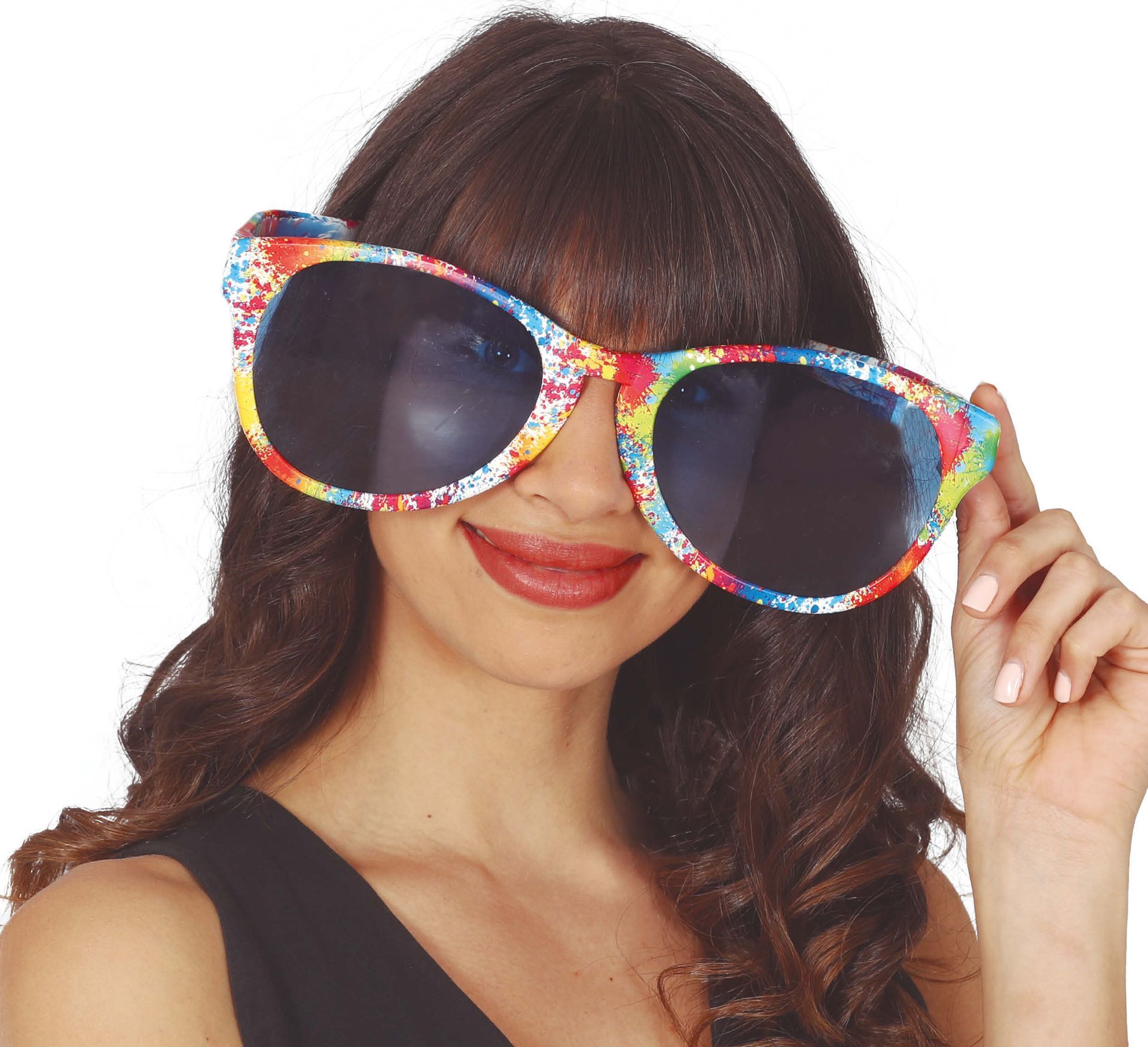 XXL zonnebril kleurig Feestkleding