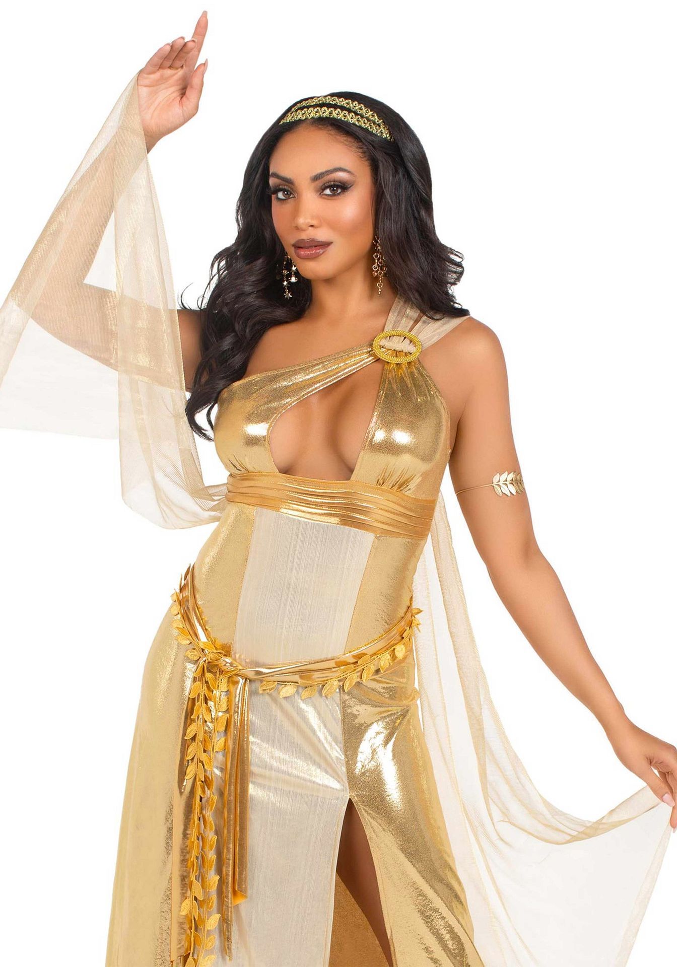 Cleopatra Kostuum Portret Van Een Egyptische Vrouw. Sexy Meisje Godin