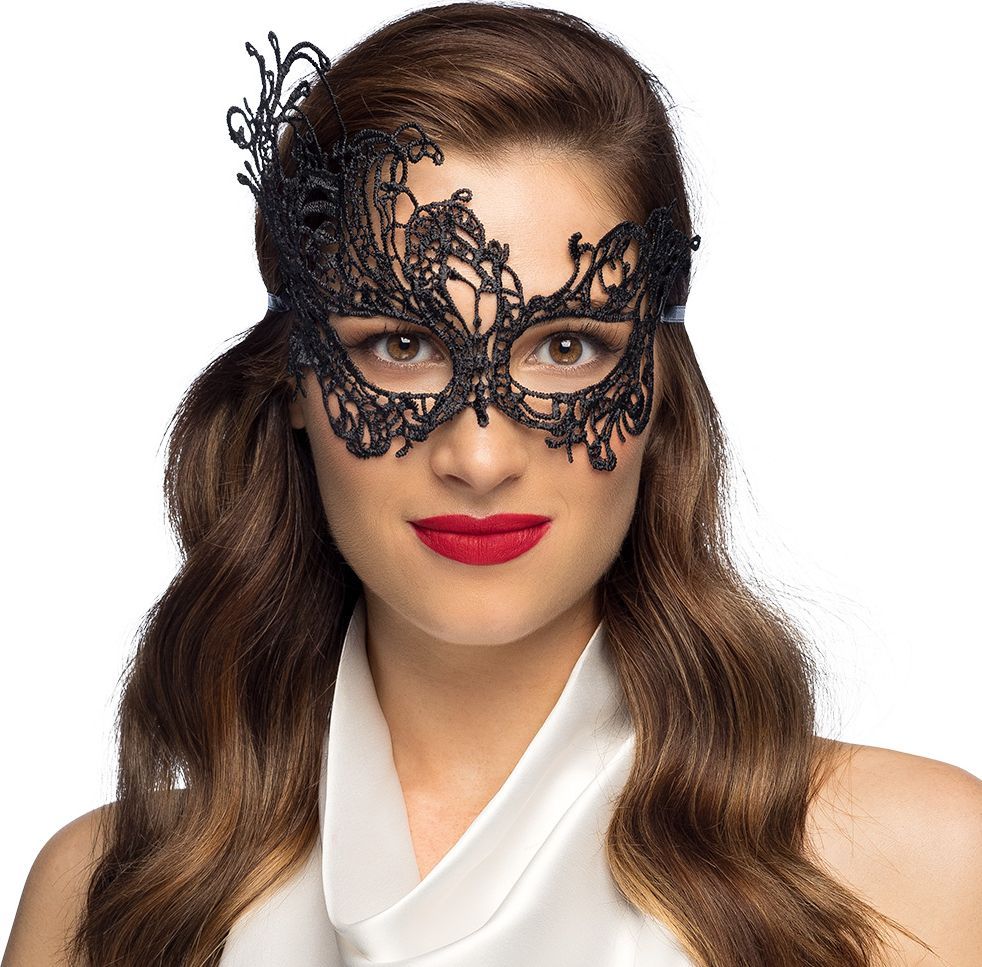 Oogmasker kat met zwarte pareltjes Goedkoop