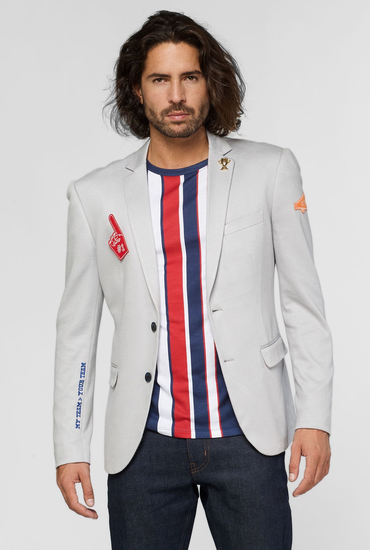 Supportswear Sports Jersey Soft Grey Blazer Heren Opposuits