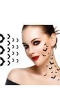 2 vellen met 16 vleermuizen tattoos halloween 15 x 11 cm