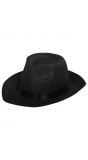 20s retro gangster hoed zwart