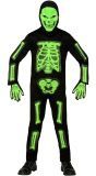 3D Glow in the Dark groen skelet outfit jongens