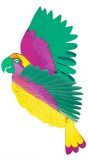 3D papieren papegaai versiering