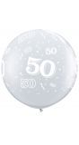 50 jaar jubileum zilveren ballon 2 stuks 90cm