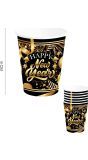 6 papieren drinkbekers Oud & Nieuw 240 ml
