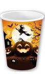 6 papieren drinkbekers pompoen 240 ml halloween