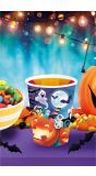 6 papieren drinkbekers vrolijke pompoen 240 ml halloween