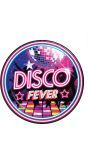 6 papieren eetborden retro disco