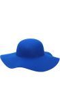 60s dames hoed blauw