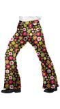 60s hippie broek bloemen mannen