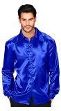 70s disco blouse blauw mannen