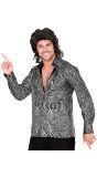 70s disco shirt zilver