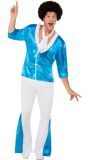 70'S Glamour Kostuum Heren Blauw