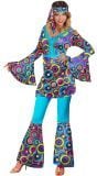 70s retro blauw disco pak dames