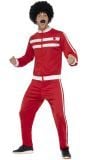 80s mannen tracksuit rood