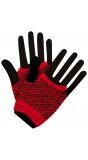 80s visnet handschoenen rood