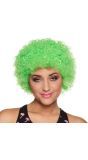 Afro pruik groen poppy