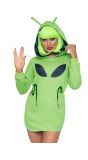 Alien fleece jurkje groen vrouwen