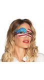 Amerikaanse vlag oogmasker glitter