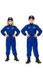 Astronaut blauwe overall kind