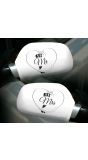 Autospiegelhoezen bruiloft mr mrs 2 stuks