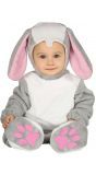 Baby kostuum konijn grijs