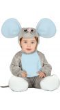 Baby kostuum muis grijs