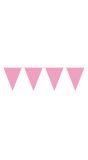 Baby roze vlaggenlijn 10 meter uni