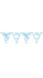 Babyshower blauw jongen vlaggenlijn 6 meter