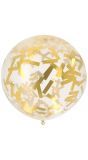 Ballon XL met confetti goud