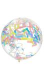 Ballon XL met confetti pastel