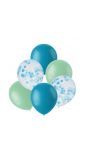 Ballonnen mix groen blauw