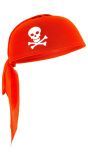 Bandana hoed piraten rood