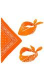 Bandana oranje biker