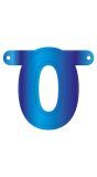 Banner cijfer 0 blauw