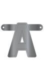 Banner letter A metallic zilver