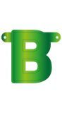 Banner letter B lime groen