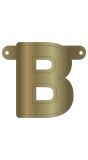 Banner letter B metallic goud