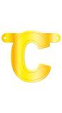 Banner letter C geel