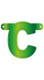 Banner letter C lime groen