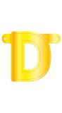 Banner letter D geel