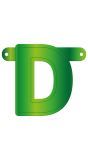 Banner letter D lime groen